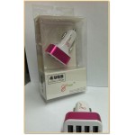 Emaan- 4-in-1 USB Car Adapter - PINK